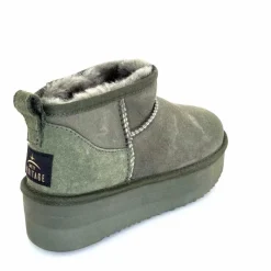 Montagne|Fourrure<sweet heritage Bottines Fourrées Patineuse Daim Vert