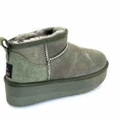 Montagne|Fourrure<sweet heritage Bottines Fourrées Patineuse Daim Vert