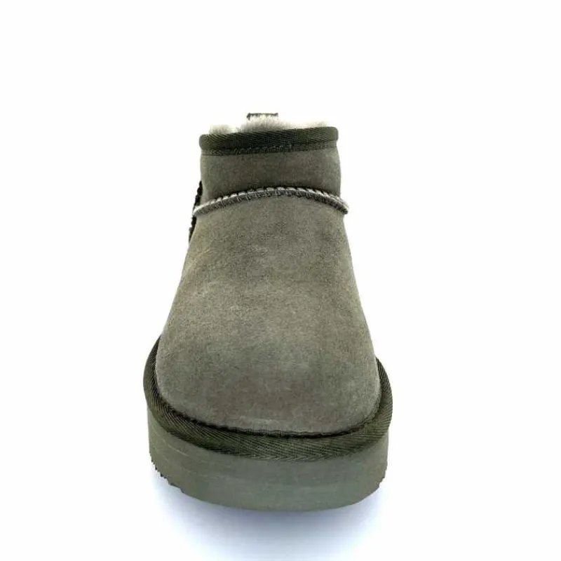 Montagne|Fourrure<sweet heritage Bottines Fourrées Patineuse Daim Vert