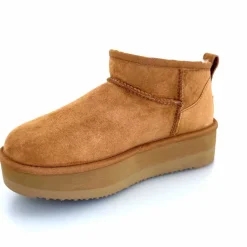 Montagne|Fourrure<sweet heritage Bottines Fourrées Patineuse Daim Camel