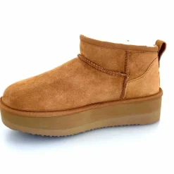 Montagne|Fourrure<sweet heritage Bottines Fourrées Patineuse Daim Camel