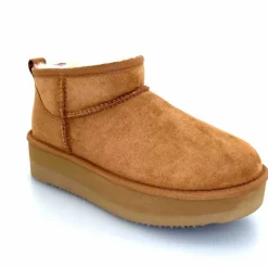 Montagne|Fourrure<sweet heritage Bottines Fourrées Patineuse Daim Camel