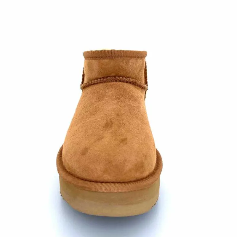Montagne|Fourrure<sweet heritage Bottines Fourrées Patineuse Daim Camel