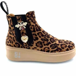 Bijoux|Bottines<GioPiu Bottines Gio+ Piada 04 E Textile Léopard Bijoux Marron