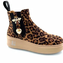 Bijoux|Bottines<GioPiu Bottines Gio+ Piada 04 E Textile Léopard Bijoux Marron