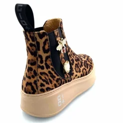 Bijoux|Bottines<GioPiu Bottines Gio+ Piada 04 E Textile Léopard Bijoux Marron