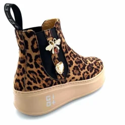 Bijoux|Bottines<GioPiu Bottines Gio+ Piada 04 E Textile Léopard Bijoux Marron