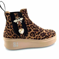 Bijoux|Bottines<GioPiu Bottines Gio+ Piada 04 E Textile Léopard Bijoux Marron