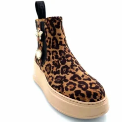 Bijoux|Bottines<GioPiu Bottines Gio+ Piada 04 E Textile Léopard Bijoux Marron