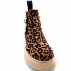 Bijoux|Bottines<GioPiu Bottines Gio+ Piada 04 E Textile Léopard Bijoux Marron