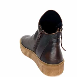 Compensées & Plateformes|Bottines<follia dolce Bottines Ivoire 411 Cuir Foncé Marron