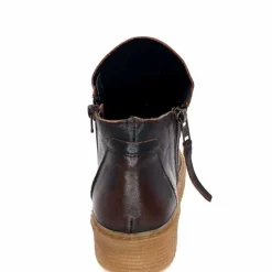 Compensées & Plateformes|Bottines<follia dolce Bottines Ivoire 411 Cuir Foncé Marron