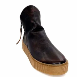 Compensées & Plateformes|Bottines<follia dolce Bottines Ivoire 411 Cuir Foncé Marron