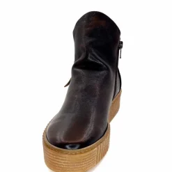 Compensées & Plateformes|Bottines<follia dolce Bottines Ivoire 411 Cuir Foncé Marron