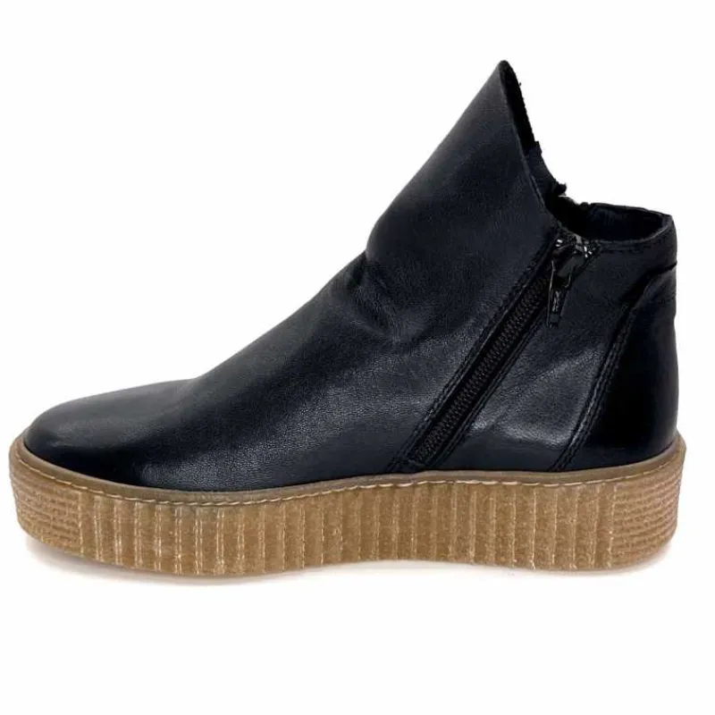 Compensées & Plateformes|Bottines<follia dolce Bottines Ivoire 411 Cuir Noir