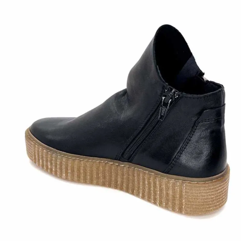 Compensées & Plateformes|Bottines<follia dolce Bottines Ivoire 411 Cuir Noir