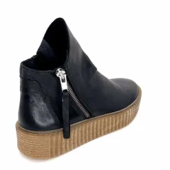 Compensées & Plateformes|Bottines<follia dolce Bottines Ivoire 411 Cuir Noir