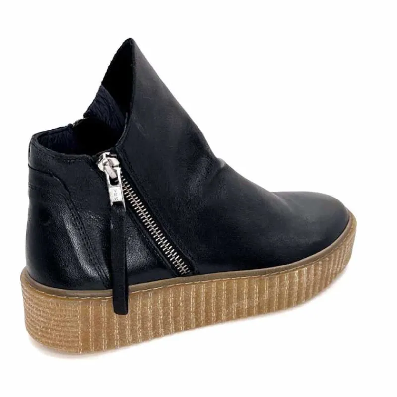 Compensées & Plateformes|Bottines<follia dolce Bottines Ivoire 411 Cuir Noir