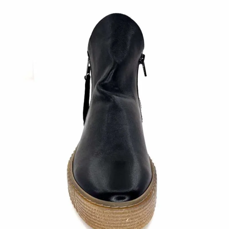 Compensées & Plateformes|Bottines<follia dolce Bottines Ivoire 411 Cuir Noir