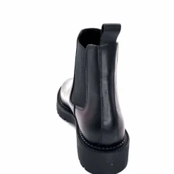 Bottines<Ivoire0235a Bottines Ivoire 124-25830 Cuir Noir