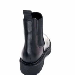 Bottines<Ivoire0235a Bottines Ivoire 124-25830 Cuir Noir