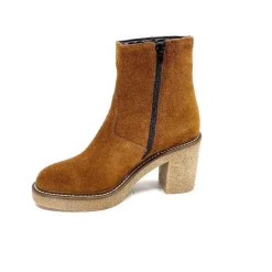 Bottines<Ivoire0104a Bottines Ivoire 52245 Daim Cognac