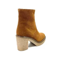 Bottines<Ivoire0104a Bottines Ivoire 52245 Daim Cognac