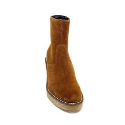 Bottines<Ivoire0104a Bottines Ivoire 52245 Daim Cognac