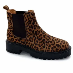 Animalier|Bottines<Ivoire0209b Bottines Ivoire 13295 Daim Léo Léopard