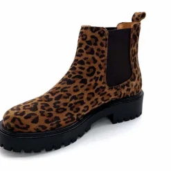Animalier|Bottines<Ivoire0209b Bottines Ivoire 13295 Daim Léo Léopard