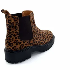 Animalier|Bottines<Ivoire0209b Bottines Ivoire 13295 Daim Léo Léopard