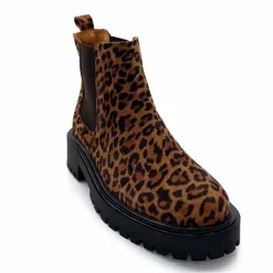 Animalier|Bottines<Ivoire0209b Bottines Ivoire 13295 Daim Léo Léopard