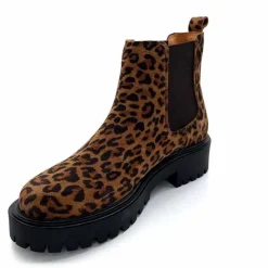 Animalier|Bottines<Ivoire0209b Bottines Ivoire 13295 Daim Léo Léopard