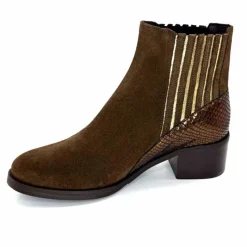 Elégant|Bottines<We Do Bottines Ivoire 99885 Daim Marron