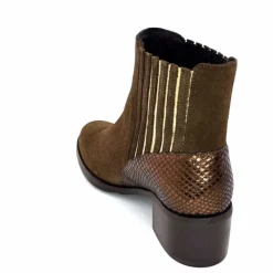 Elégant|Bottines<We Do Bottines Ivoire 99885 Daim Marron