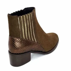 Elégant|Bottines<We Do Bottines Ivoire 99885 Daim Marron