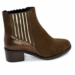Elégant|Bottines<We Do Bottines Ivoire 99885 Daim Marron