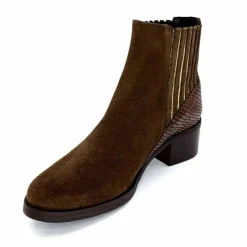 Elégant|Bottines<We Do Bottines Ivoire 99885 Daim Marron
