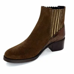 Elégant|Bottines<We Do Bottines Ivoire 99885 Daim Marron