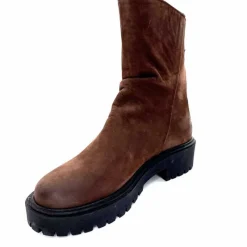 Bottines<Ivoire0209b Bottines Ivoire 13296 Daim Marron