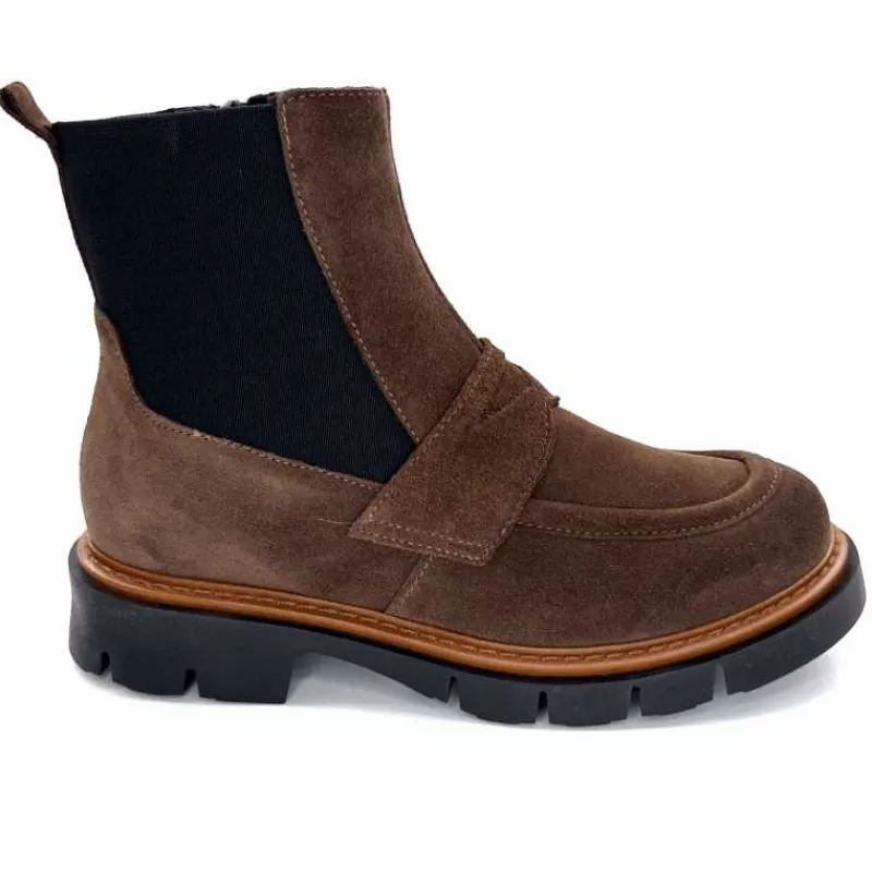 Masculin|Bottines<Ivoire0351a Bottines Ivoire 2546057 Daim Marron