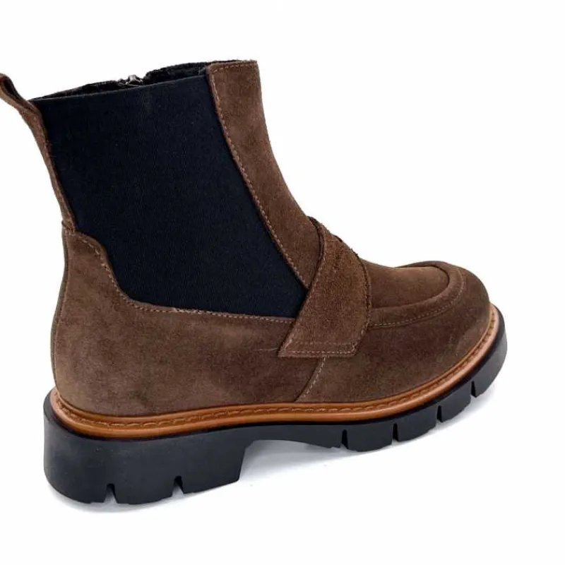 Masculin|Bottines<Ivoire0351a Bottines Ivoire 2546057 Daim Marron