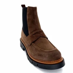 Masculin|Bottines<Ivoire0351a Bottines Ivoire 2546057 Daim Marron
