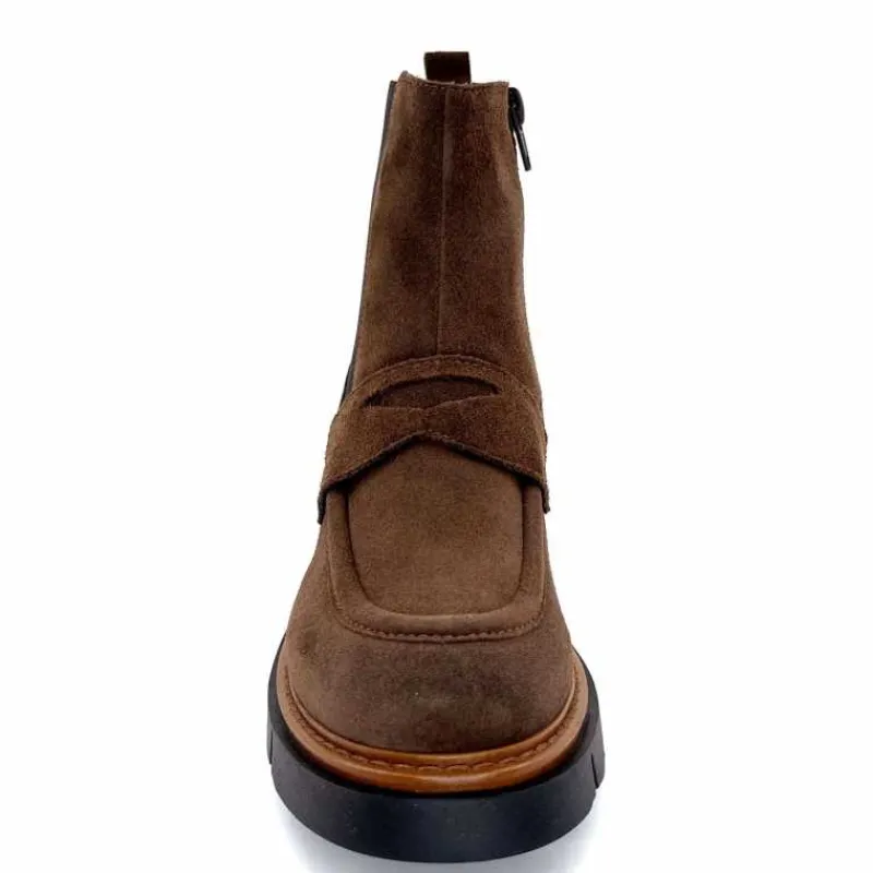 Masculin|Bottines<Ivoire0351a Bottines Ivoire 2546057 Daim Marron