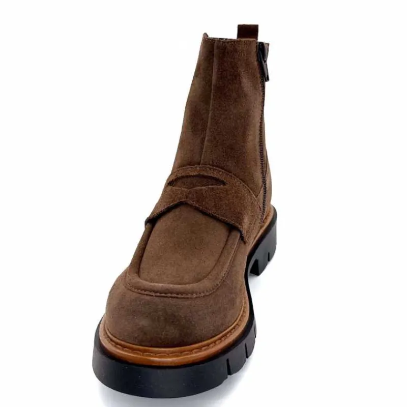 Masculin|Bottines<Ivoire0351a Bottines Ivoire 2546057 Daim Marron