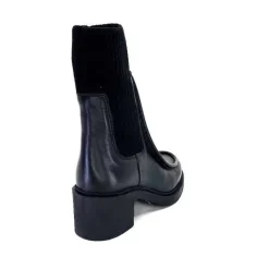 Rock|Bottines<398-ivoire Bottines Ivoire 6131 Livv Cuir Noir