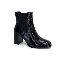 Elégant|Bottines<We Do Bottines Ivoire 99647a Cuir Vernis Noir