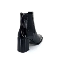 Elégant|Bottines<We Do Bottines Ivoire 99647a Cuir Vernis Noir
