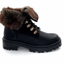 Montagne|Fourrure<svetonio - h.l calzature srl Bottines Ivoire Qbm229108-28 Cuir &amp; Daim Noir