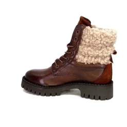 Montagne|Bottines<Ivoire0460a Bottines Ivoire Viyan Cuir Marron